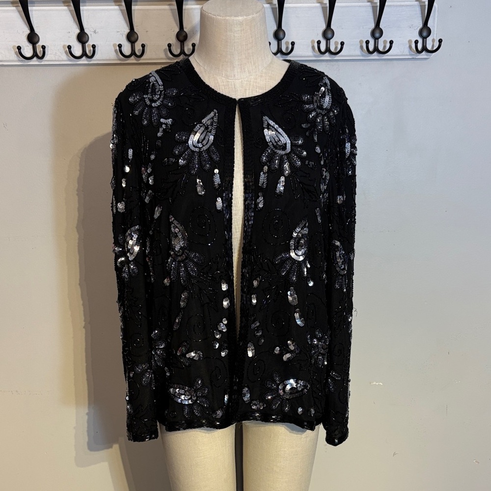 Black Beaded Sequin jacket